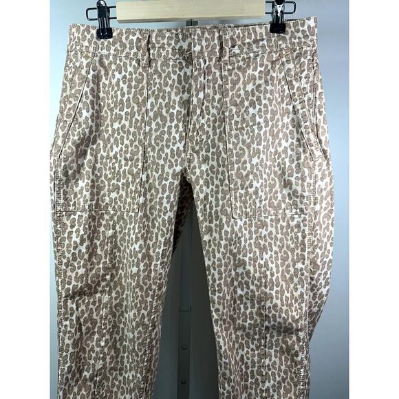 ANTHROPOLOGIE Women's The Wanderer Animal Print Jeans/Pants Brown Size 28 - Picture 3 of 11